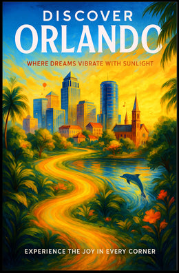 Discover Orlando Poster PosterGoat