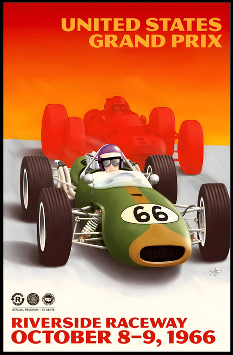 United States Grand Prix 1966 Poster
