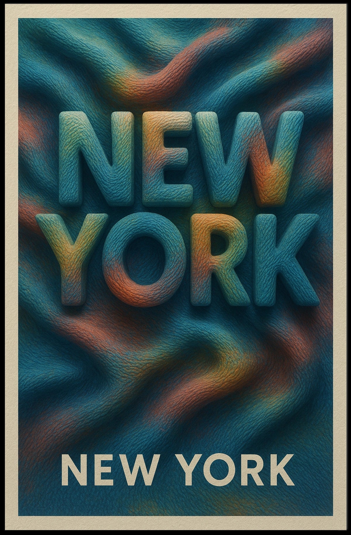 New York Vibes Poster City Skyline Print 18x24 Wall Art