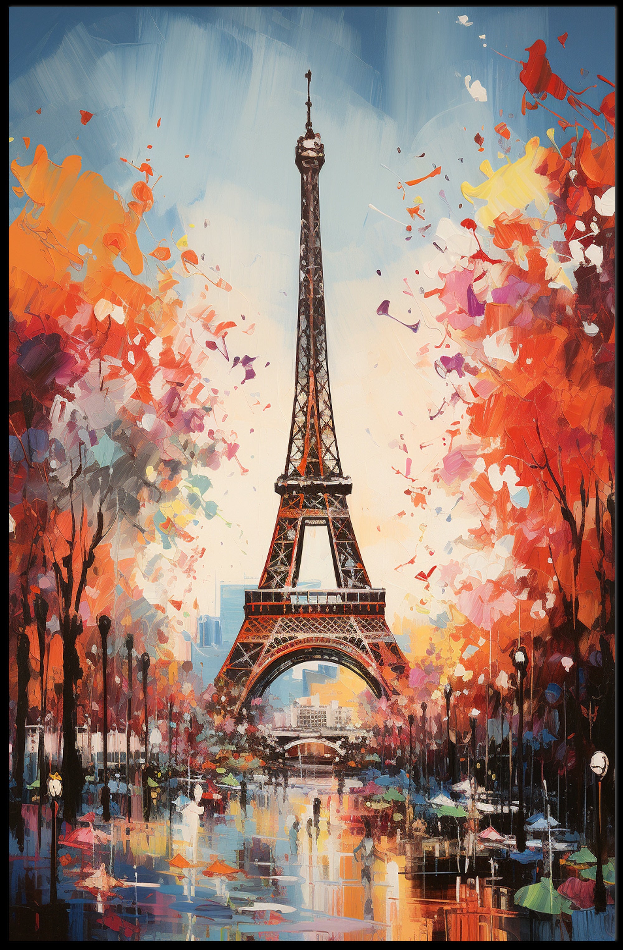 Eiffel Tower In Autumn Poster