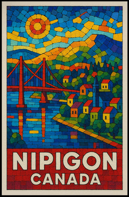 Nipigon Canada Vibrant Mosaic Poster