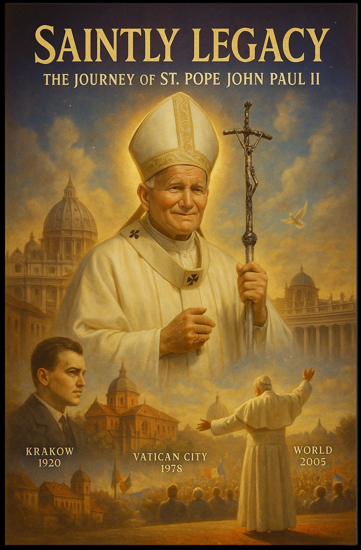 Saintly Legacy The Journey of St. Pope John Paul II Poster
