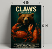 Claws Feel the Bite Vintage Poster Art PosterGoat