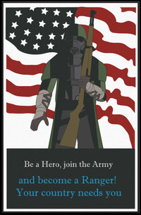 Join the Army: Be a Warrior - Military Recruitment Poster