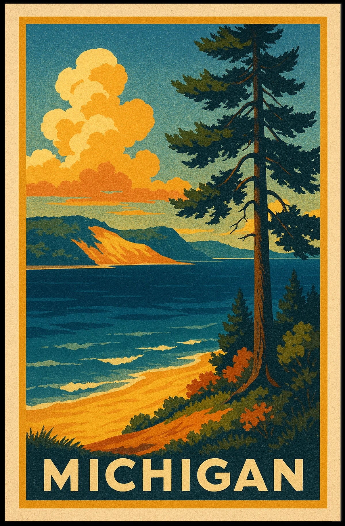 Michigan Scenic Landscape Poster