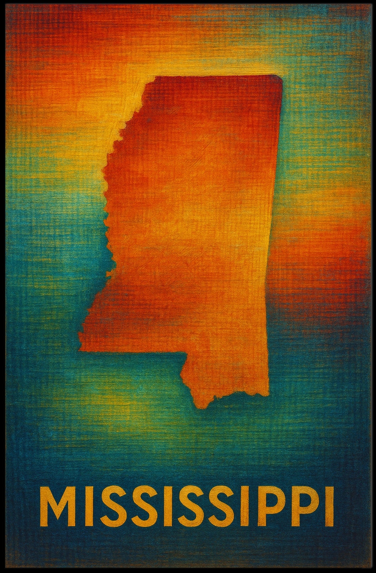 Mississippi State Art Scenic Wanderlust Poster