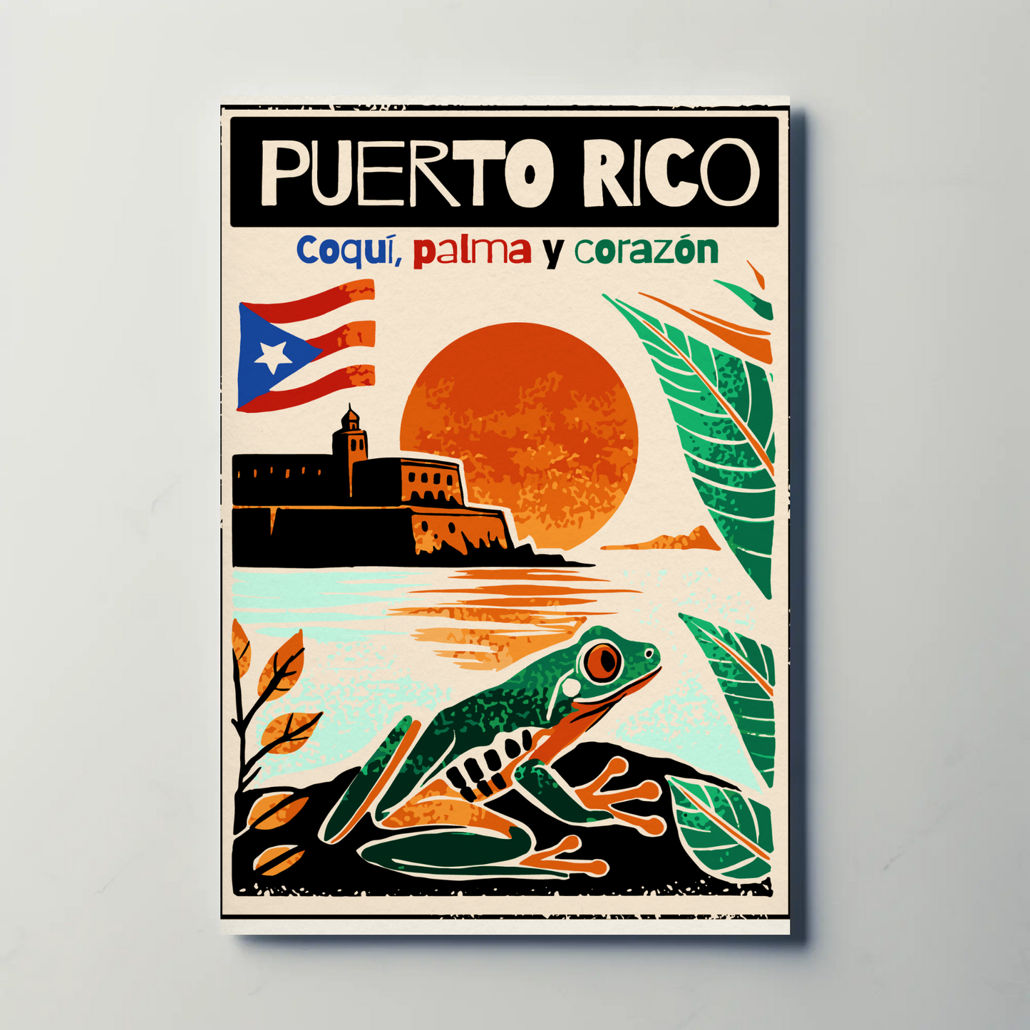 Vintage Poster Puerto Rico Coqui