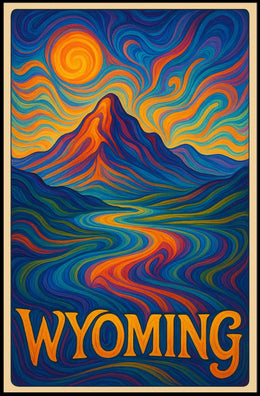 Wyoming Vibrant Landscapes Poster