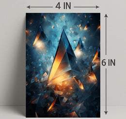 Shattered Light Abstract Geometric Art Poster