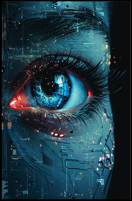 Vision Future Cyberpunk Digital Painting Enthusiast Poster