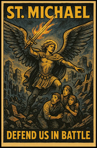 St. Michael Defend Us In Battle Poster