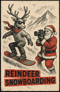 Reindeer Snowboarding Extravaganza Poster