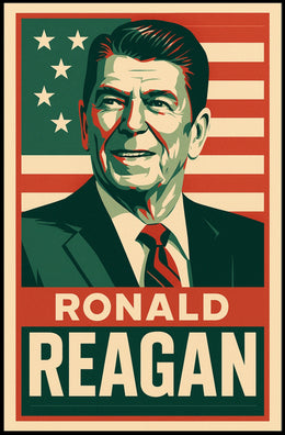 Ronald Reagan Retro Portrait American Nostalgia Poster