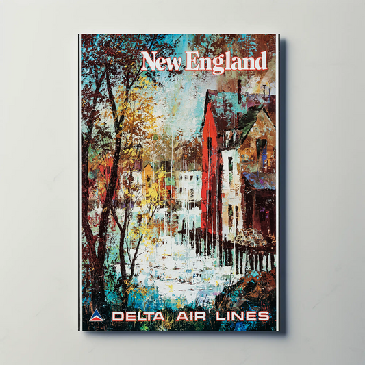 New England Travel Poster - Delta Air Lines