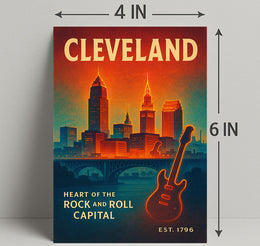 Cleveland Rock and Roll Capital Poster Art PosterGoat