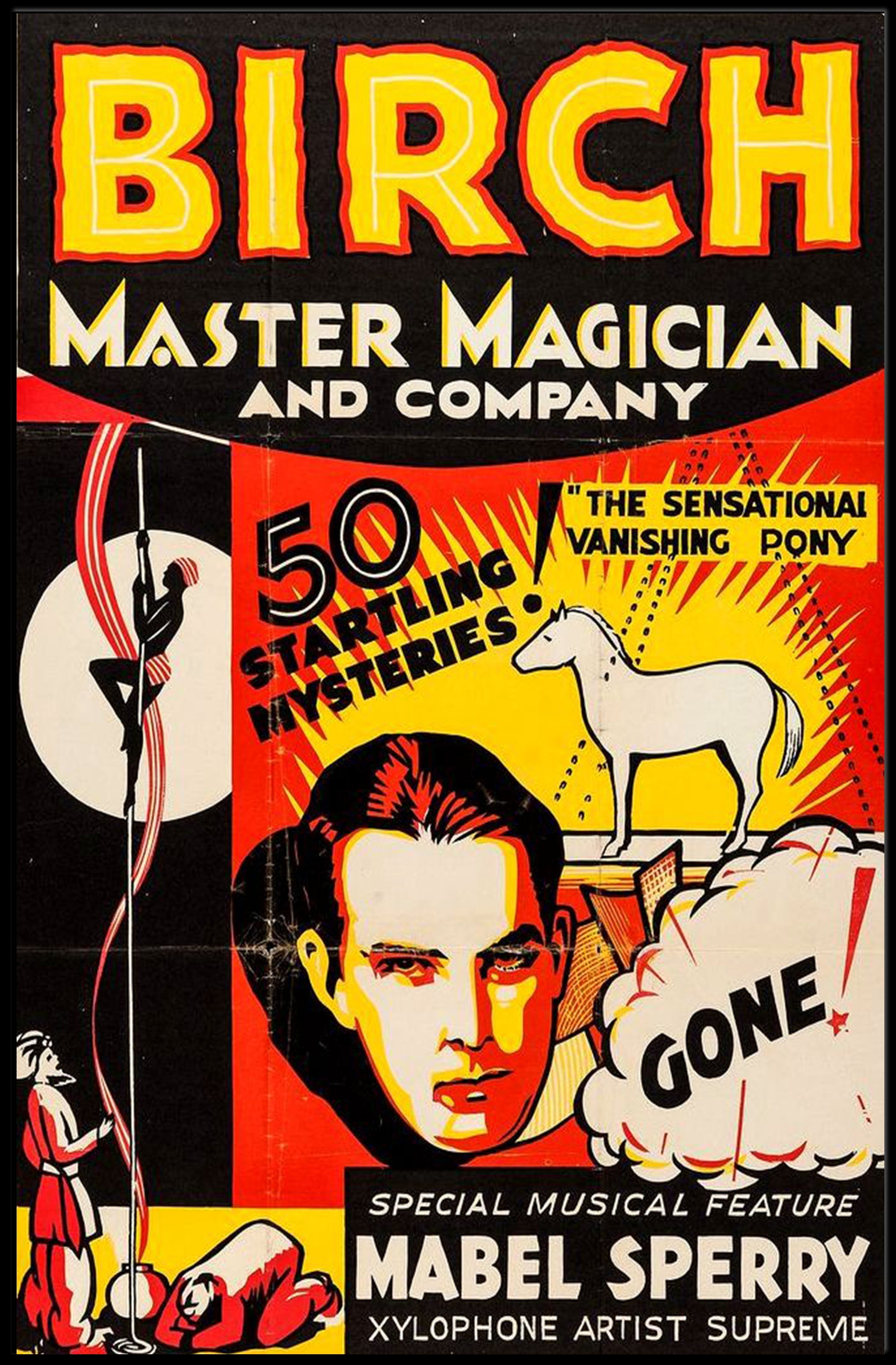 Magic Show Extravaganza Vintage Artistic Poster