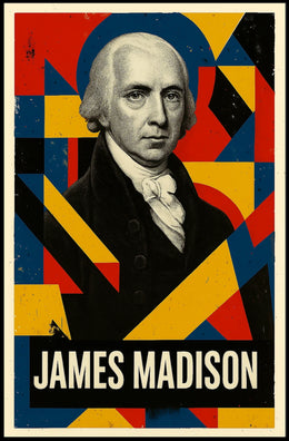 James Madison 4th President of the United States Abstract Pop Poster