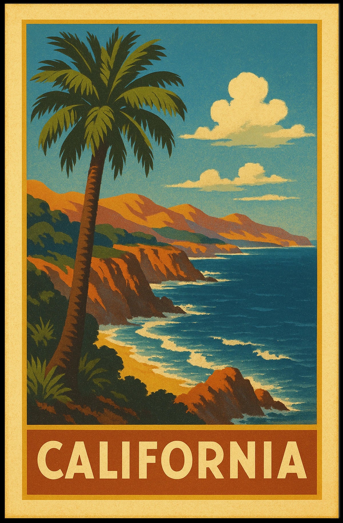 California Coastline Poster