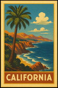 California Coastline Poster