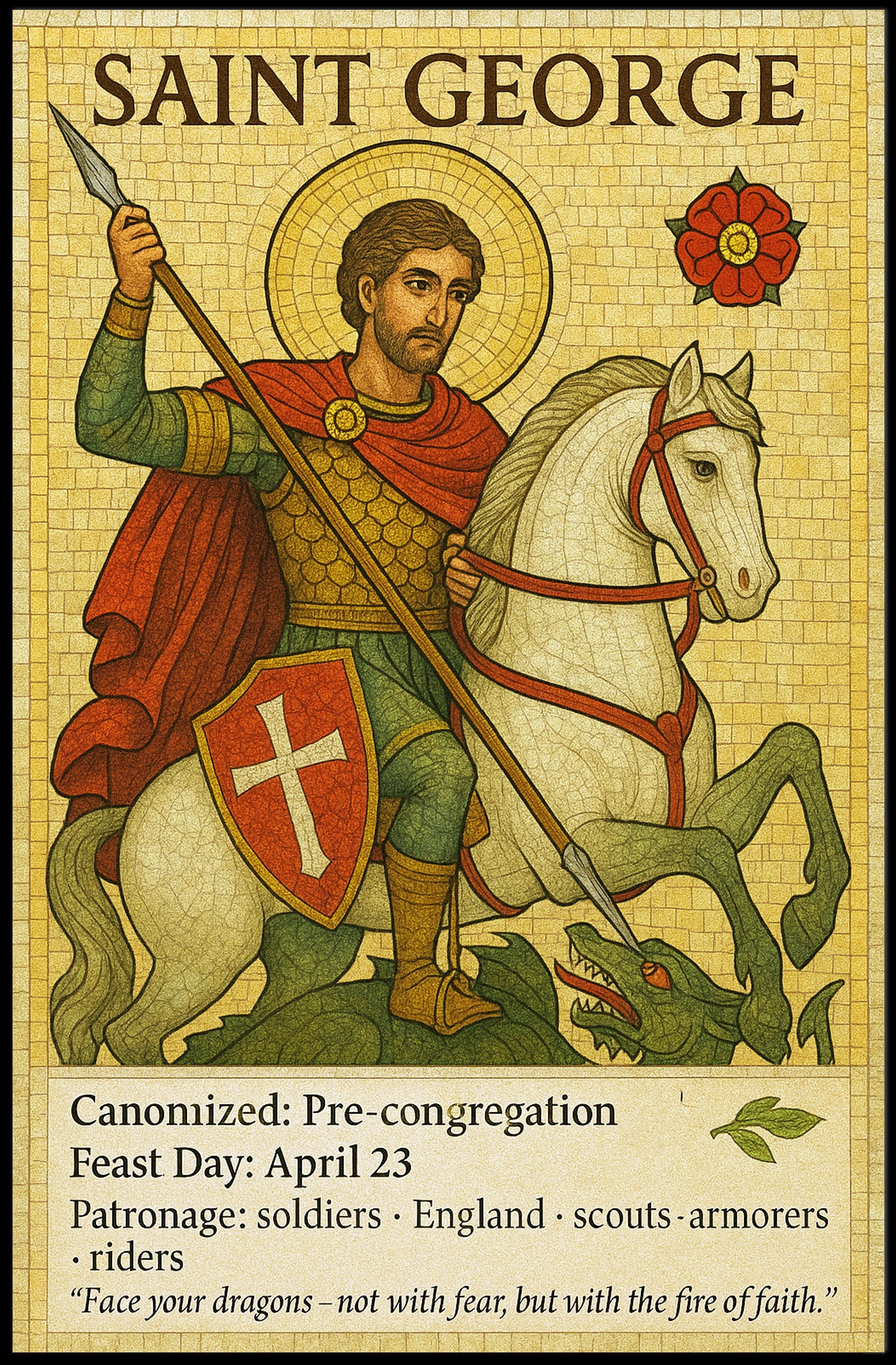 Saint George - Patron of Soldiers Poster PosterGoat