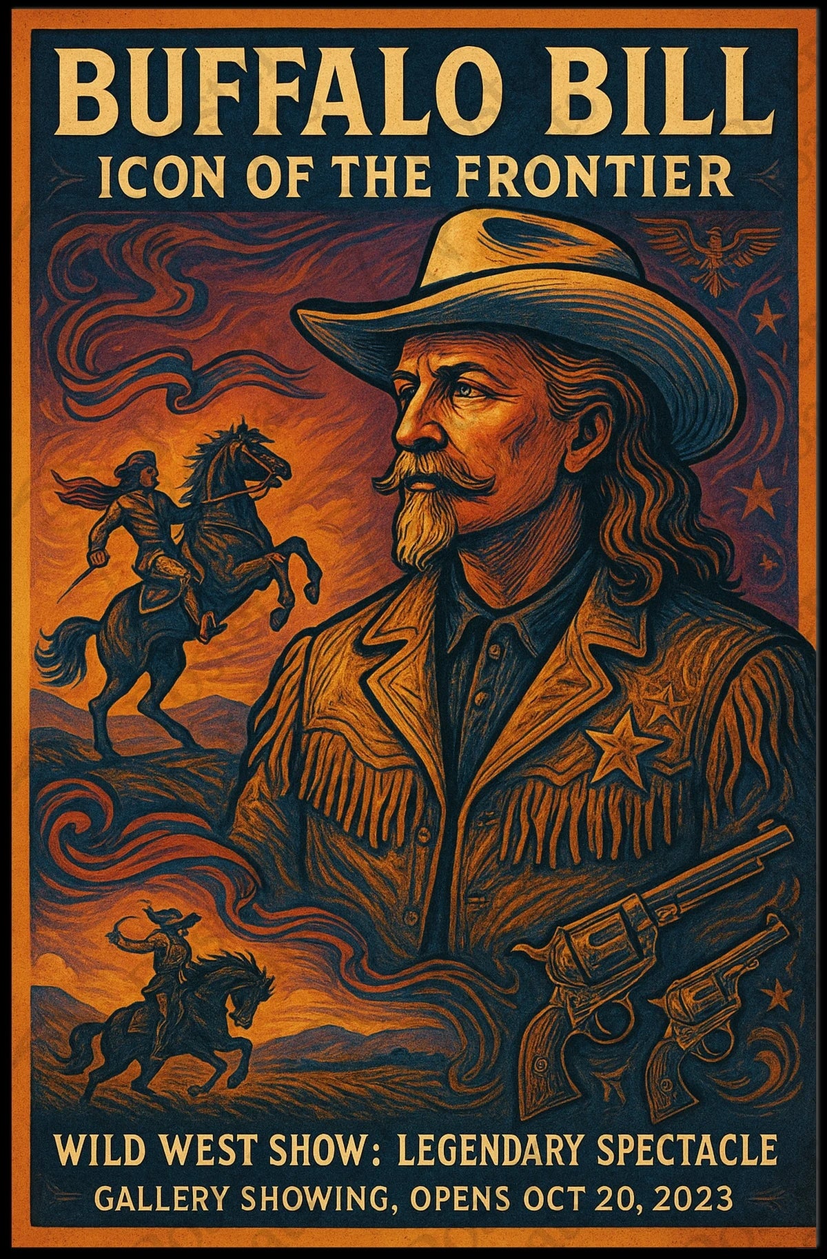 Buffalo Bill Wild West Nostalgic Adventure Poster