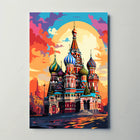 Vibrant Russian Landmark Illustration Cultural or Heritage Poster