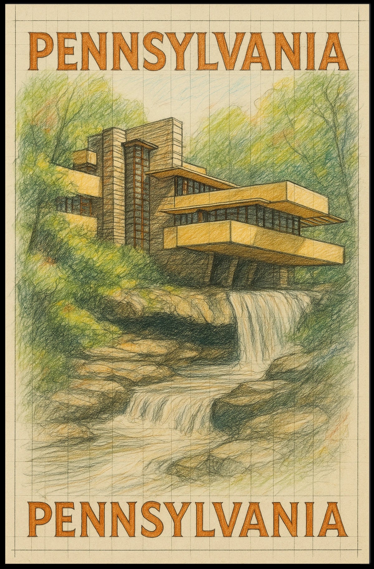 Pennsylvania Architectural Marvel Poster