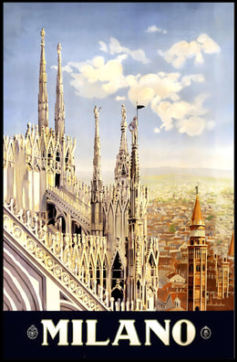 Vintage Milan Cathedral Poster