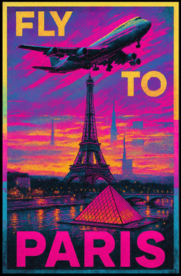 Fly To Paris Poster