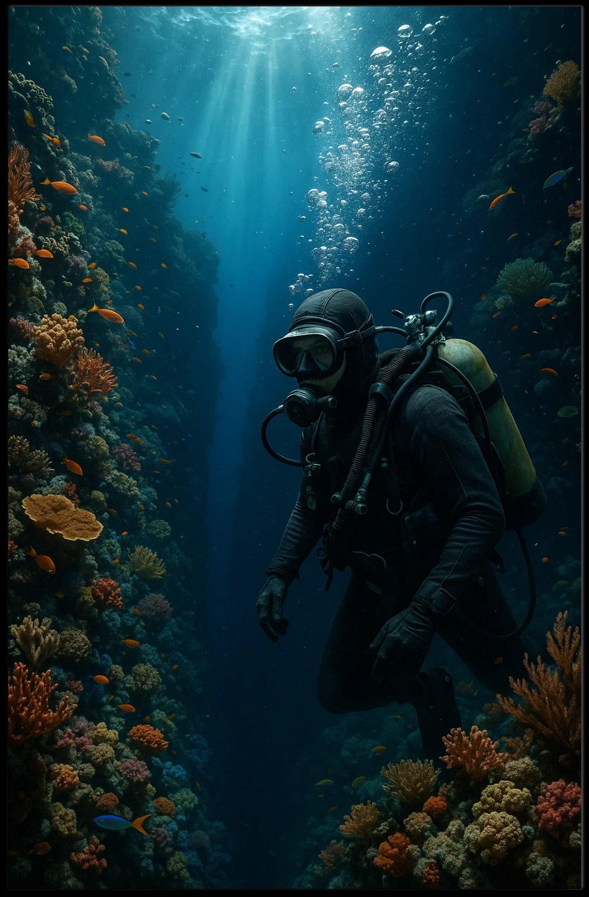 Underwater Adventure Coral Reef Travel Poster