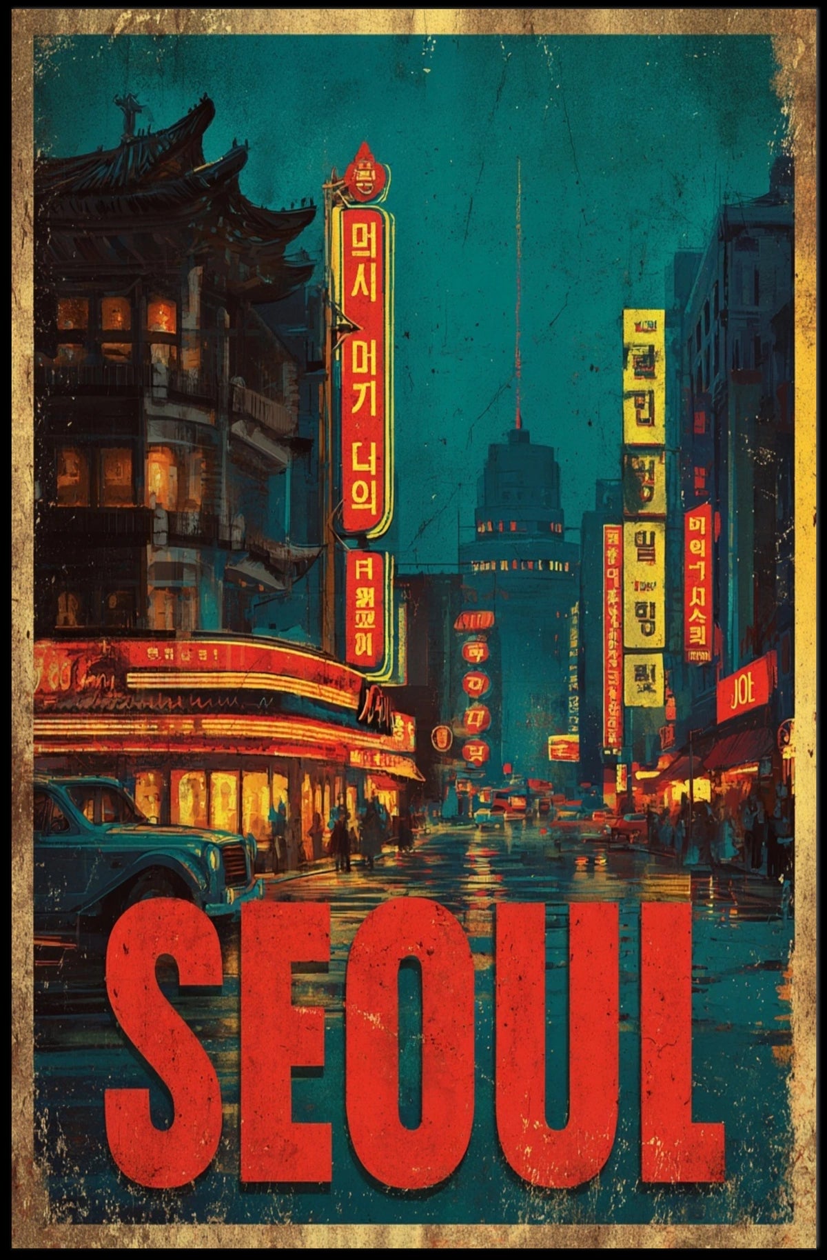 Seoul Nightscape Poster