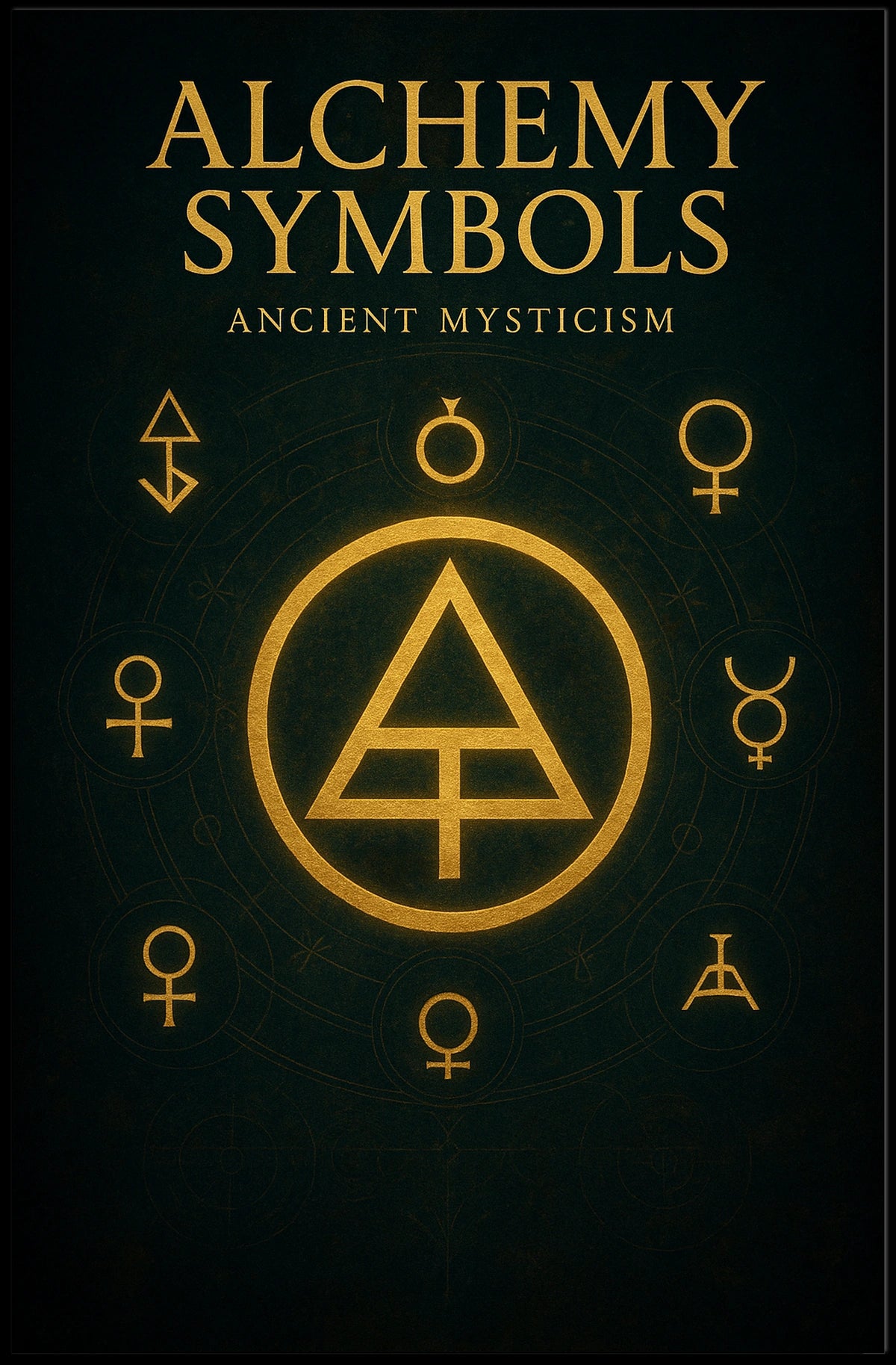 Alchemy Symbols Ancient Mysticism Poster