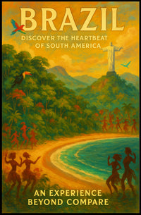 Brazil's Vibrant Adventure Travel Poster