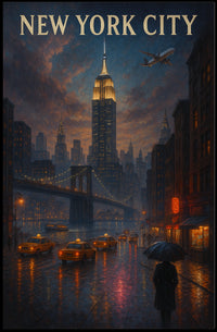 New York City Nightscape Poster