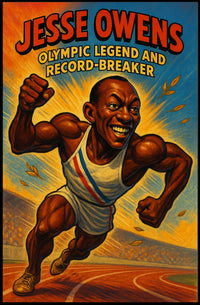 Olympic Legend Athletic Excellence Vintage Sports Poster