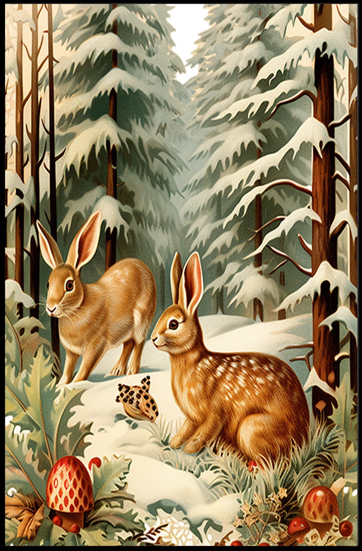 Winter Woodland Scene Poster