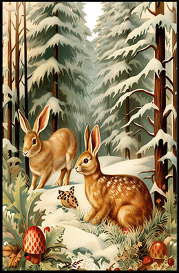 Winter Woodland Scene Poster