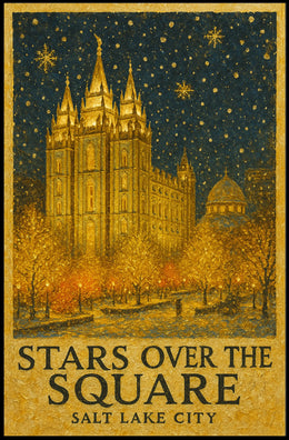 Stars Over The Square Salt Lake City Poster