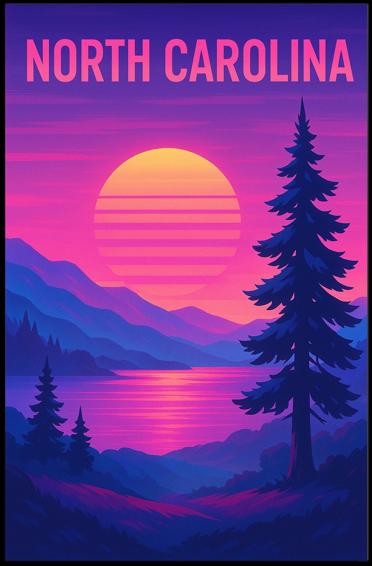 North Carolina Sunset Poster