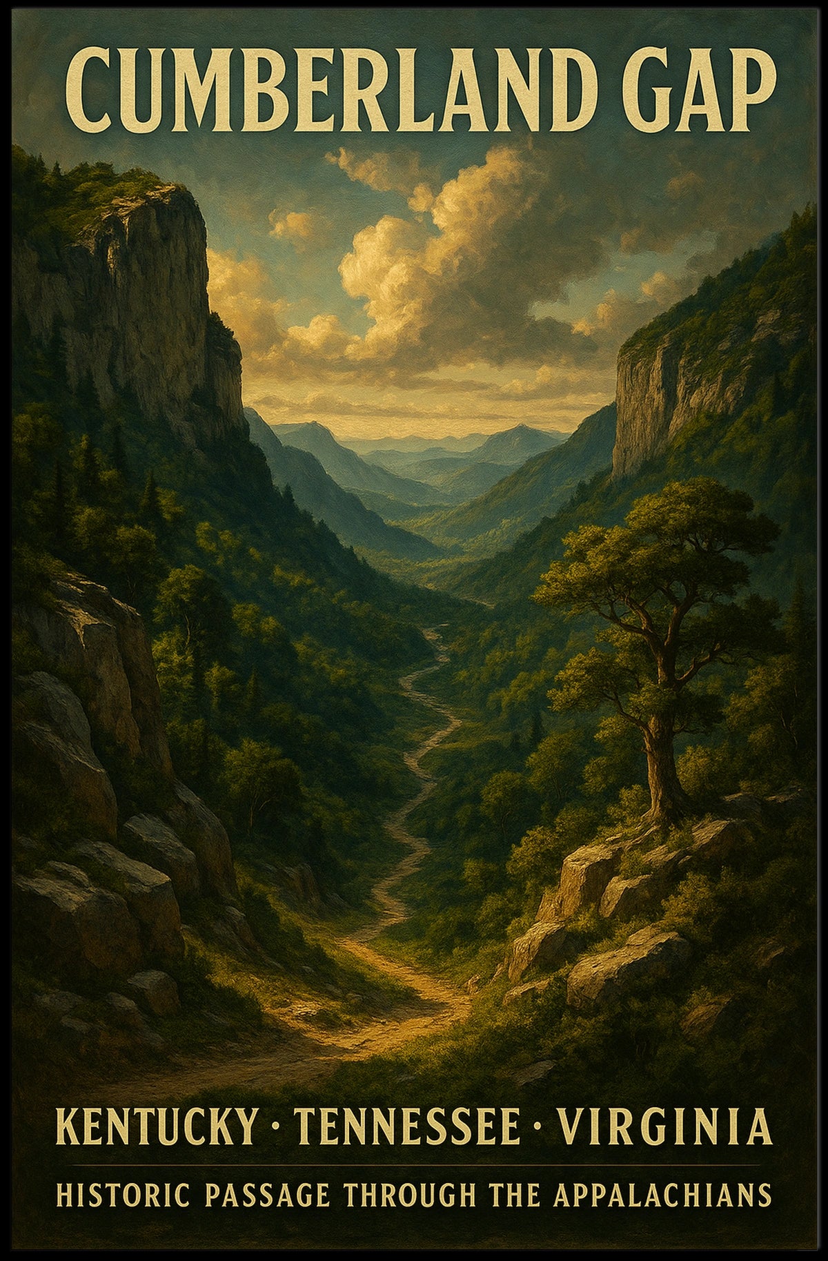 Cumberland Gap Historic Passage Poster