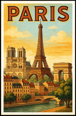 Paris Vintage Travel Poster PosterGoat