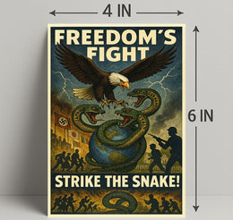Freedom's Fight Strike the Snake! Poster PosterGoat