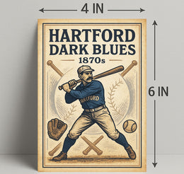 Hartford Dark Blues 1870s Baseball Poster PosterGoat