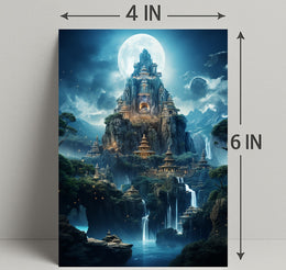 Enchanted Mountain Citadel Poster