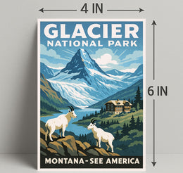 Glacier National Park See America Poster PosterGoat