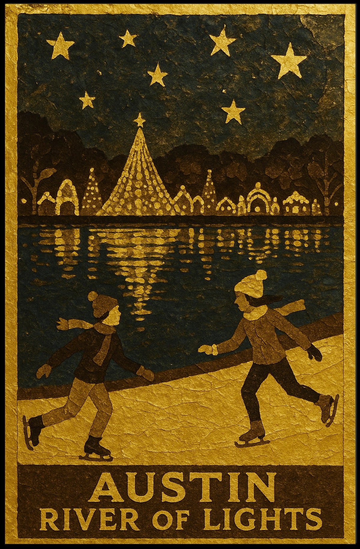 Austin River Of Lights Poster
