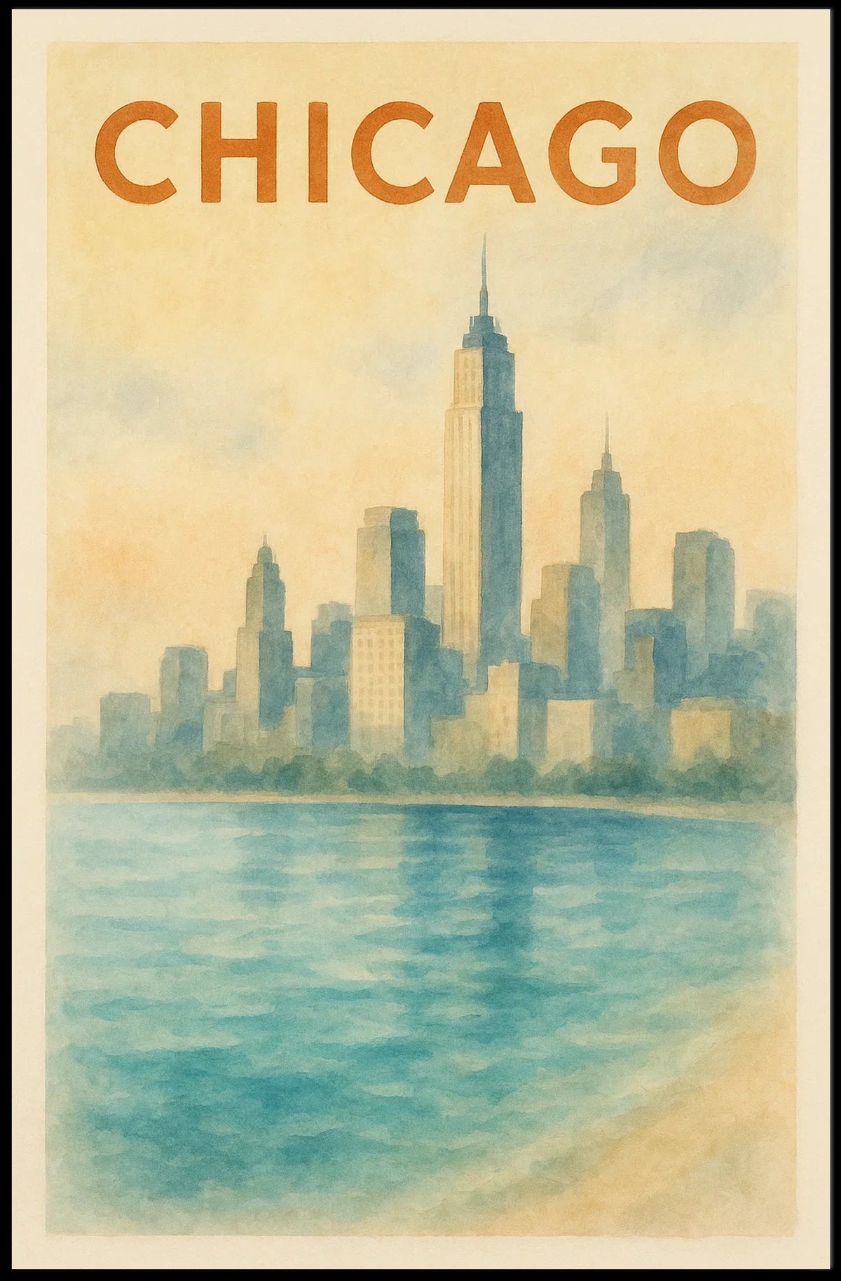 Chicago Skyline Poster