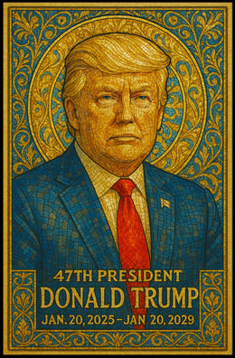 Donald Trump Majestic Mosaic Baroque Patriot Poster