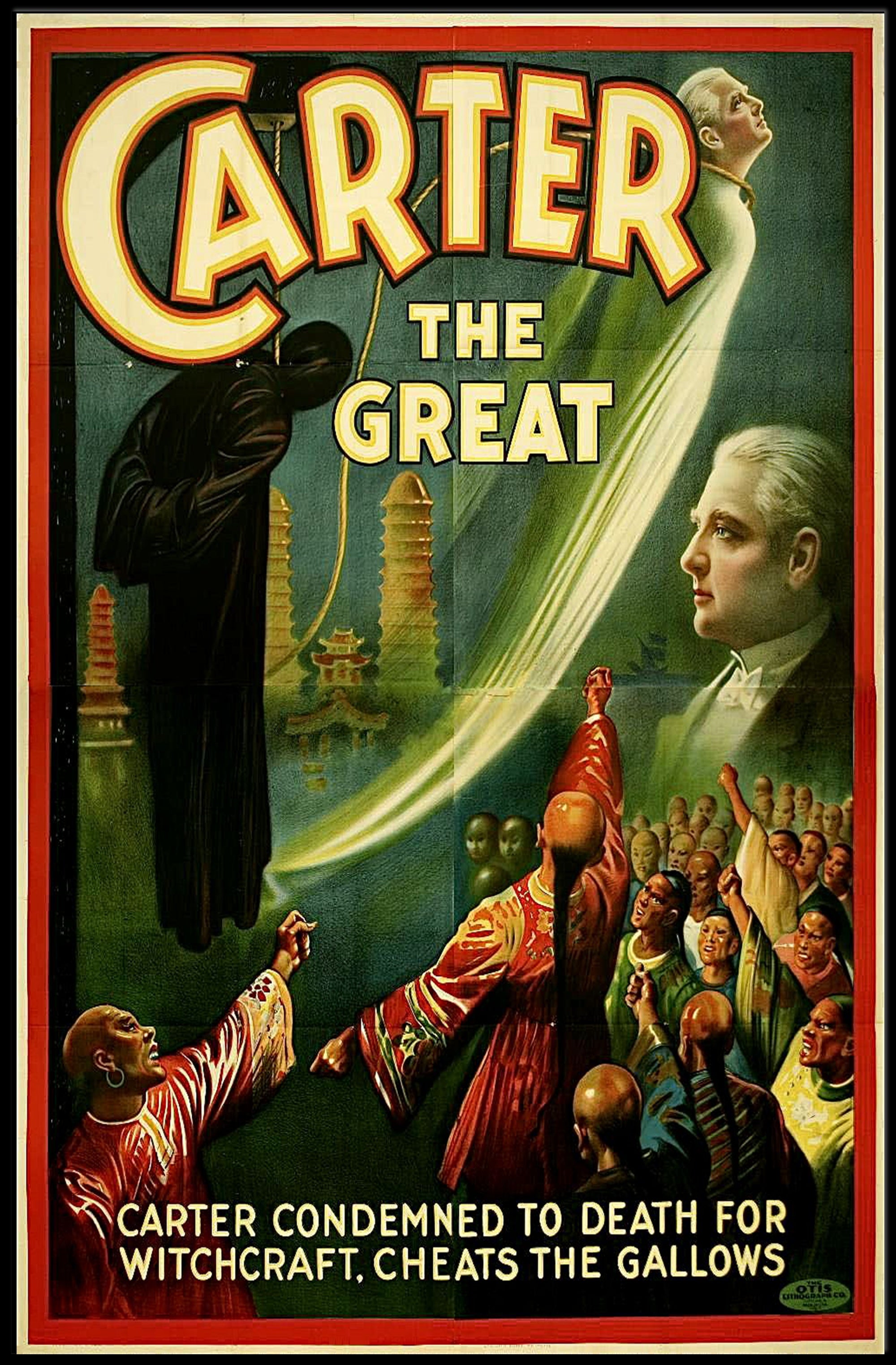 Carter the Great Vintage Magician Show Cultural Poster