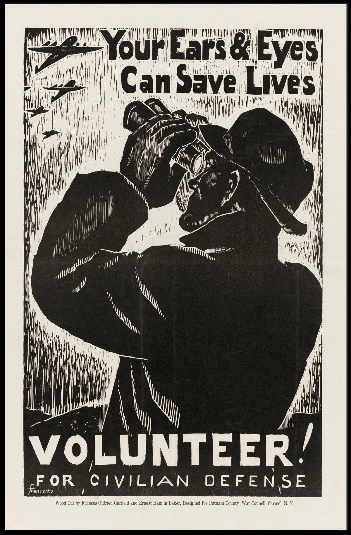 WWII-Era Civil Defense Volunteer Poster